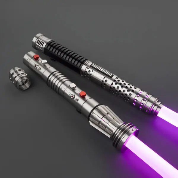 Ventress With Darth Maul Double-Bladed Duelling Lightsaber - RGB-X, view 1