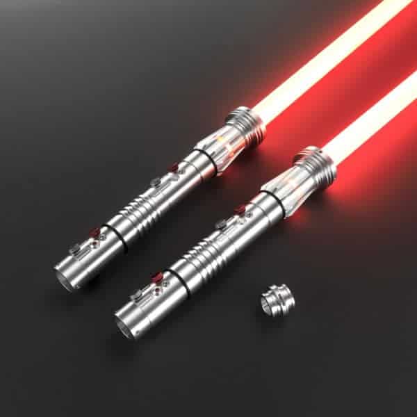 Darth Maul Silver Double-Bladed Lightsaber - Xenopixel V3, view 2